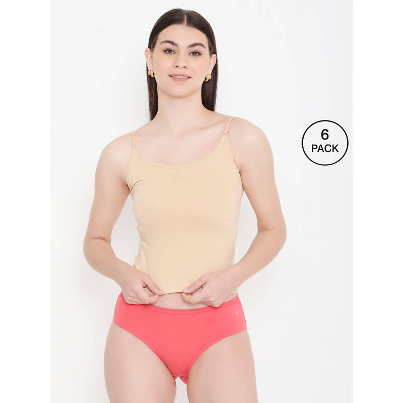 Frenchie Feelings Women Solid Skin Cotton Camisole with Adjustable Straps (S)