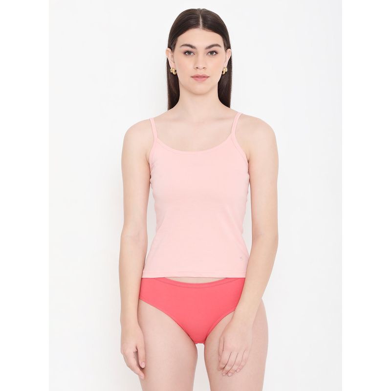 Frenchie Feelings Women Solid Peach Pure Cotton Innerwear Camisole (S)
