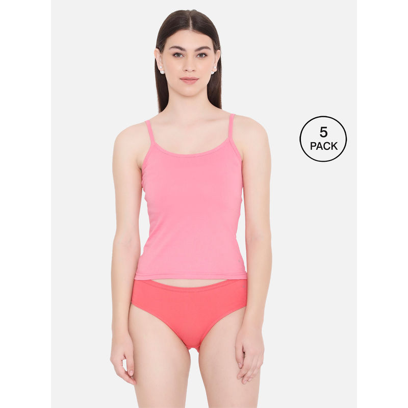 Frenchie Feelings Women Solid Pink Pure Cotton Innerwear Camisole (S)