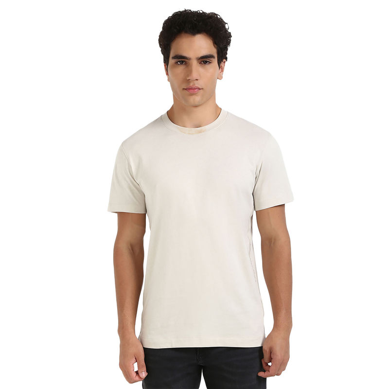 Calvin Klein Men White Plain T-Shirt (XL)