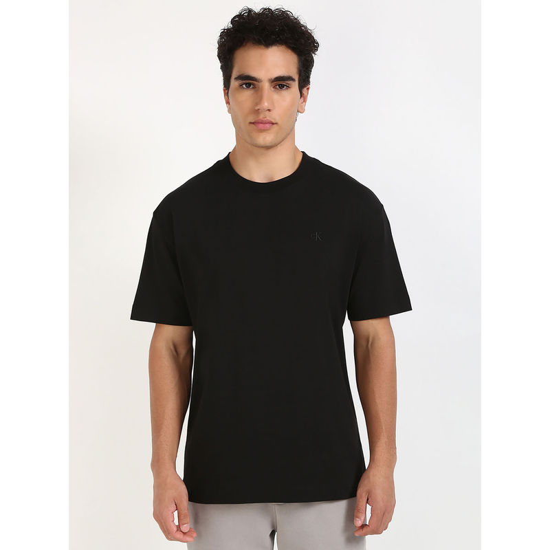 Calvin Klein Men Black Printed T-Shirt (M)