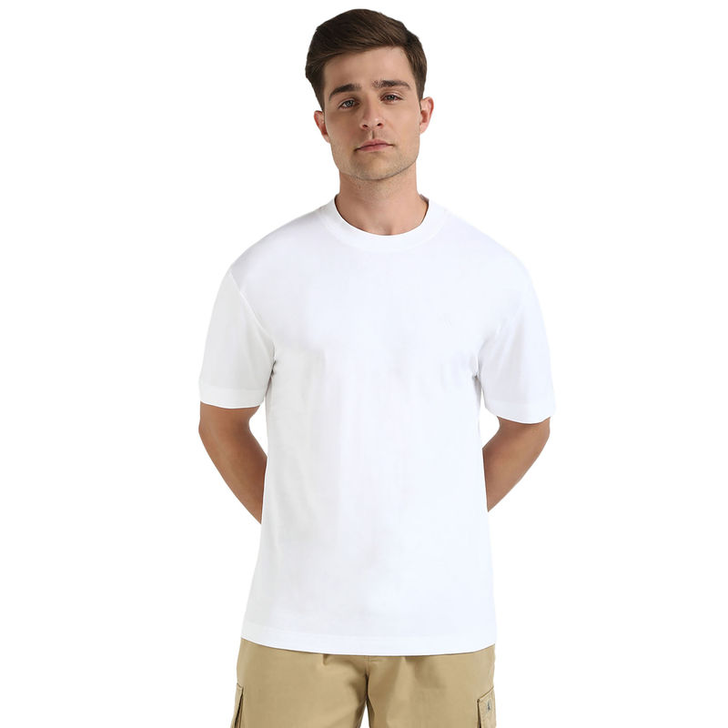 Calvin Klein Men White Printed T-Shirt (S)