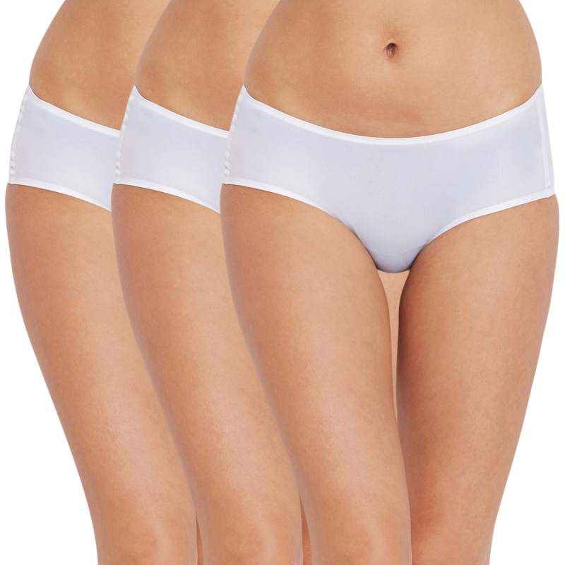 Bodycare Pack of 3 Seamless Hipster Panties - White (M)