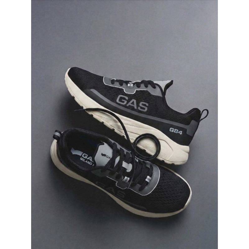 GAS Men Eclipse-V1 Black Casual Sneakers (EURO 41)