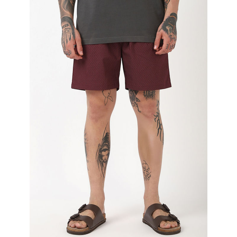 Bewakoof Men's Red All Over Printed Boxers (S)