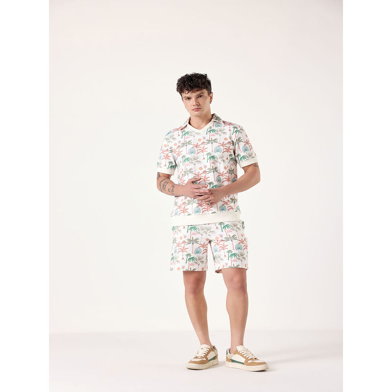 Muvazo Cream Coastal Vibes Co-Ord (Set of 2) (XS)