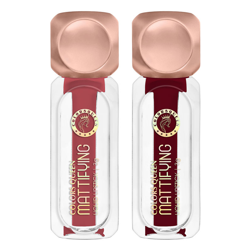 Colors Queen Mattifying Matte Liquid Lipstick - Pack of 2
