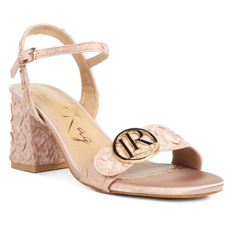 London Rag Textured Pink Heels (EURO 38)