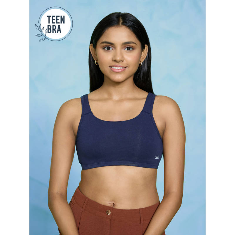 Nykd by Nykaa Teen Slip on Bra NYB272 - Navy Blue (XL)
