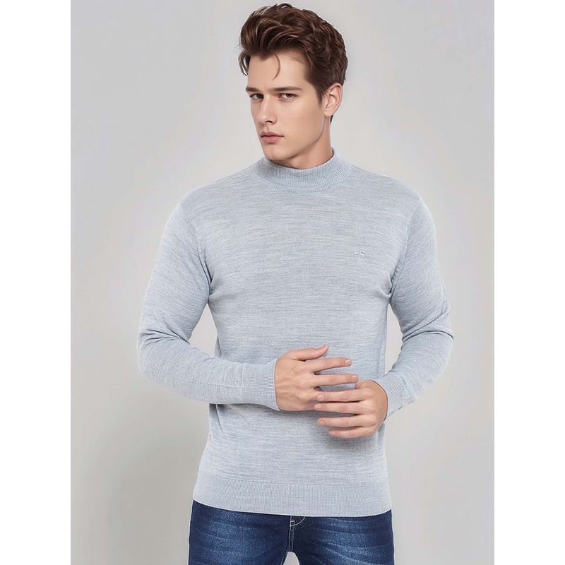 98 Degree North Grey Stylish Men's Merino Wool Sweater (M)