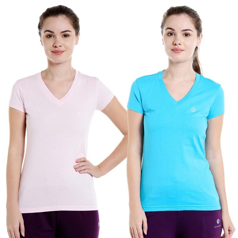 Bodycare Bodyactive Pack Of 2 Women'S Tshirt - Multi-Color (S)