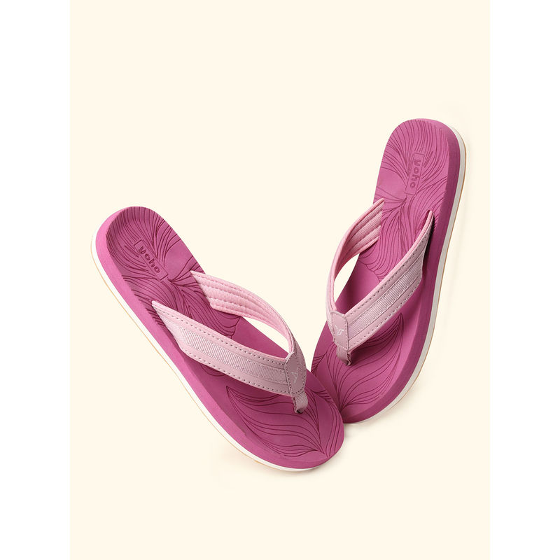 Yoho Velora Orthopaedic Slippers for Women Pink (UK 6)