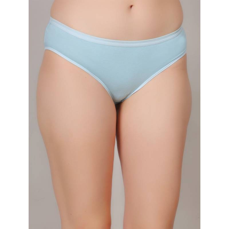 Mod & Shy Women Solid Blue Hipster Brief (S)