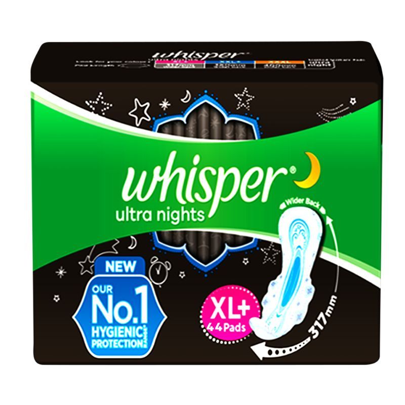 Whisper Ultra Nights Xl+ 44s Sanitary Pads for Women Buy Whisper Ultra