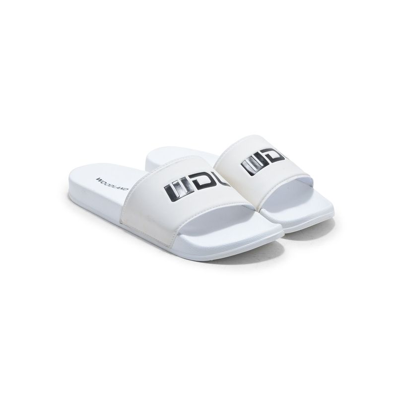 WOODLAND Men's White Sliders (UK-9)