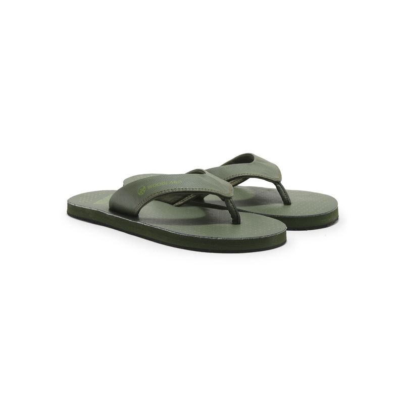 WOODLAND Men's Olive Flipflops (UK-7)