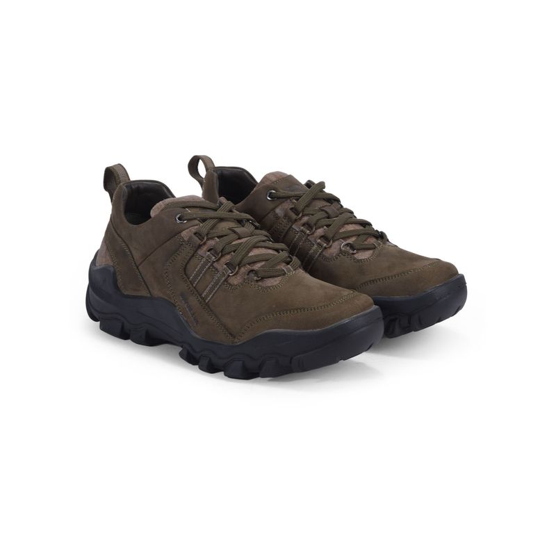WOODLAND Men's Olive Green Trekking Shoes (UK-9)