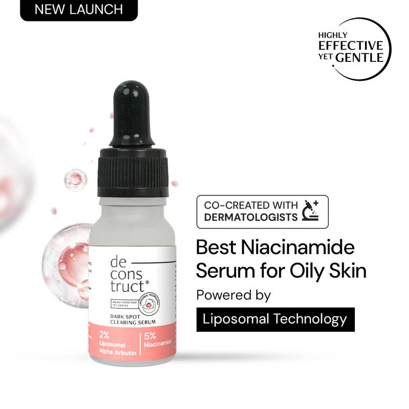 Deconstruct 5% Niacinamide Serum For Oily Skin + 2% Alpha Arbutin, Liposomal Technology, 4-In-1