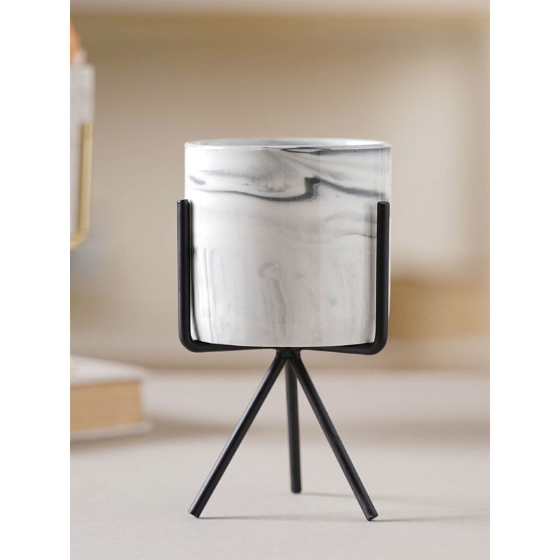 Nestasia Marble Effect Pot With Stand Buy Nestasia Marble Effect Pot