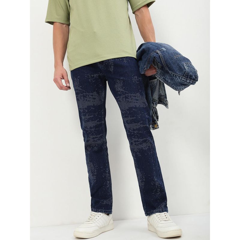 SHOWOFF Men Blue Straight Fit Jeans (30)