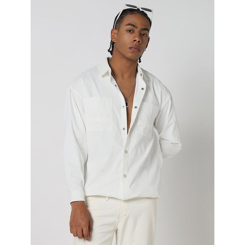 SHOWOFF Edition Men's White Shacket (M)