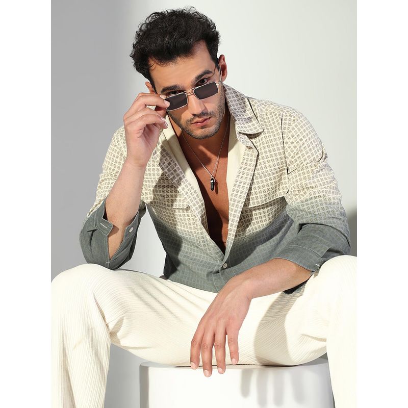 SHOWOFF Edition Men's Ombre Beige Shacket (S)