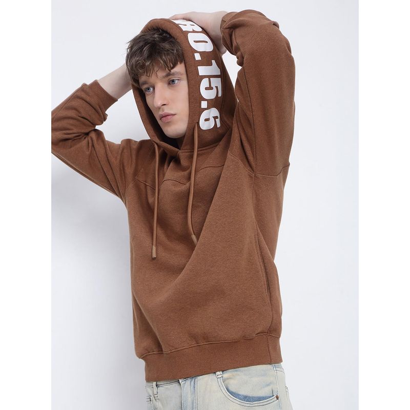 SHOWOFF Edition Men's Printed Brown Hoodie (M)