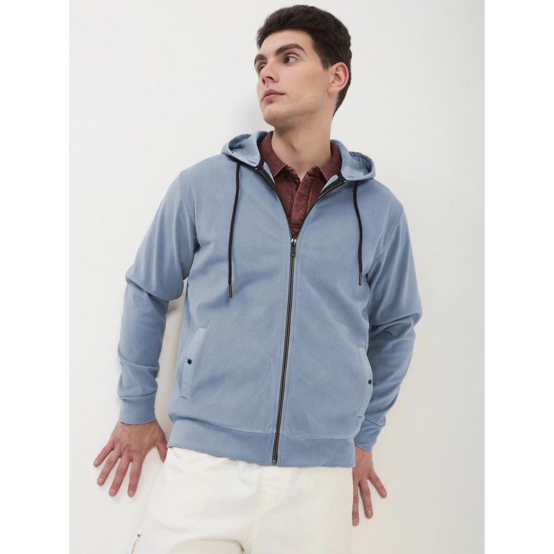 SHOWOFF Men's Blue Zipper Hoodie (L)
