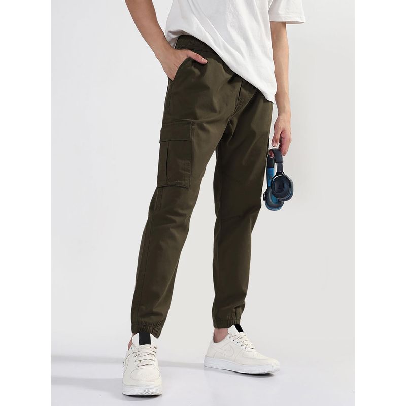 SHOWOFF Edition Mens Brown Tapered Fit Joggers (42)