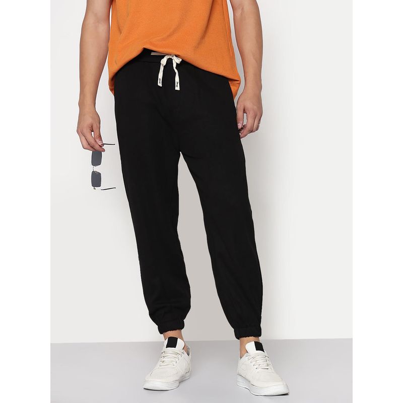 SHOWOFF Edition Mens Black Relaxed Fit Joggers (28)