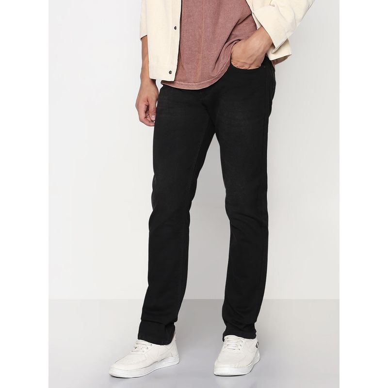 SHOWOFF Men Black Slim Fit Jeans (30)