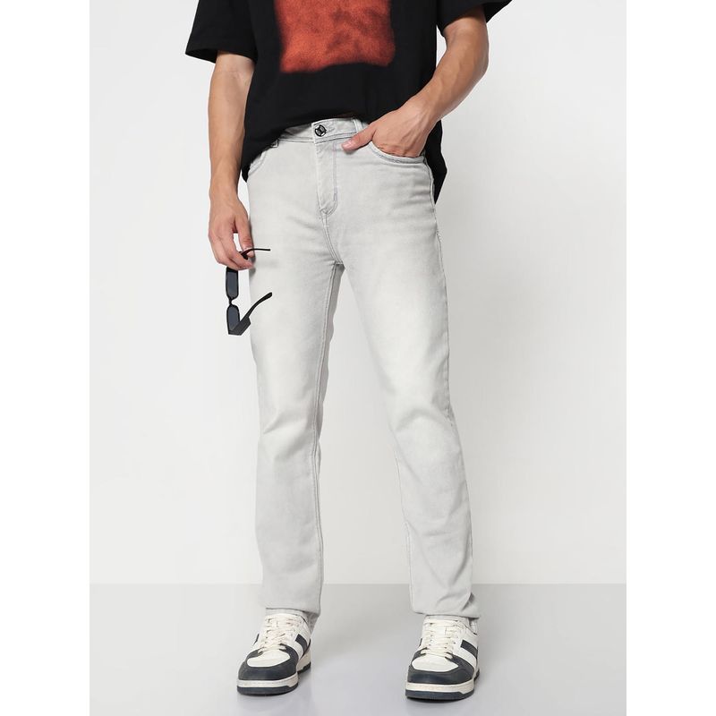 SHOWOFF Men Grey Slim Fit Jeans (34)