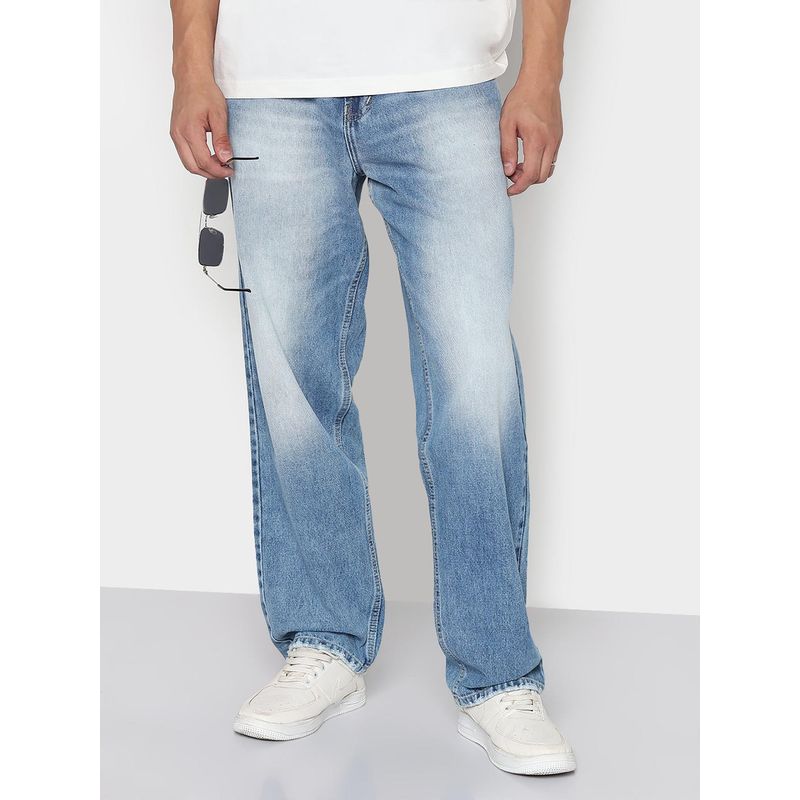 SHOWOFF Men Blue Relaxed Fit Jeans (32)