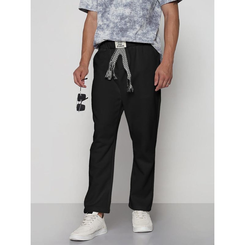 SHOWOFF Edition Men's Black Relaxed Fit Trouser (30)