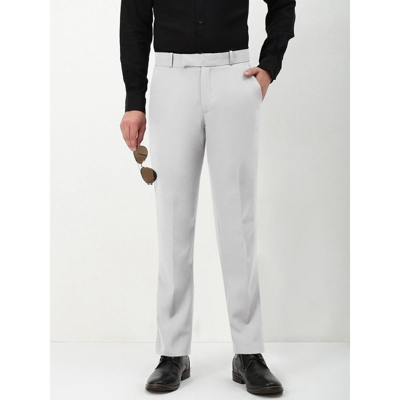 SHOWOFF Men'S White Slim Fit Formal Trouser (32)