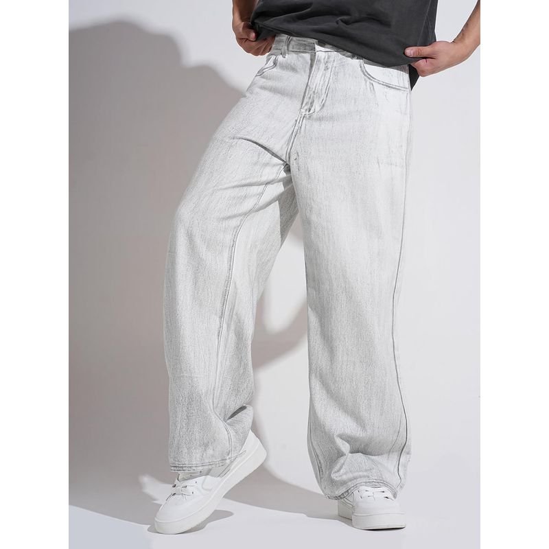 Off White Straight Fit Jeans