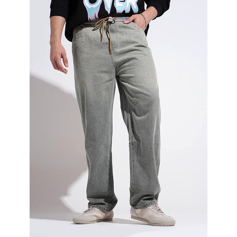 Grey Straight Fit Jeans