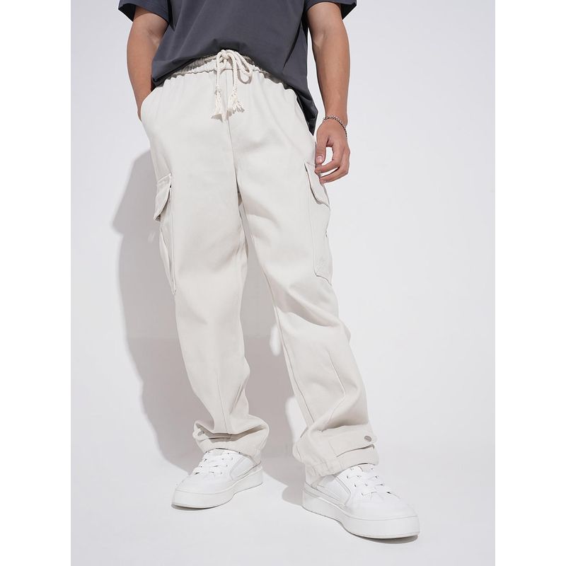 SHOWOFF Mens White Relaxed Fit Cargo (32)