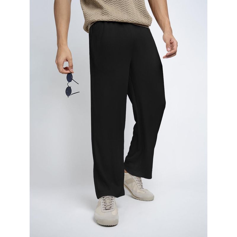 SHOWOFF Mens Black Relaxed Fit Trackpant (32)