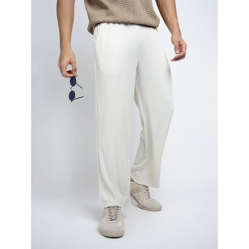 SHOWOFF Mens Off White Relaxed Fit Trackpant (32)