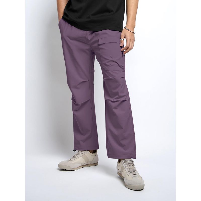 SHOWOFF Mens Purple Relaxed Fit Trackpant (30)