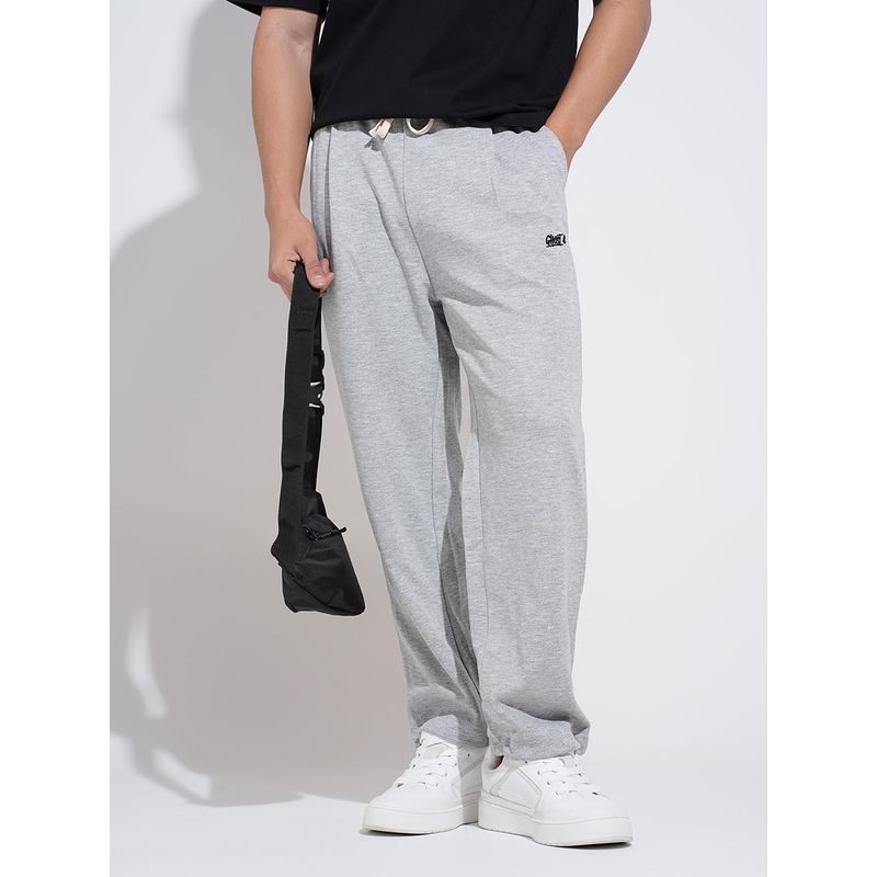 SHOWOFF Mens Grey Straight Fit Trackpant (30)