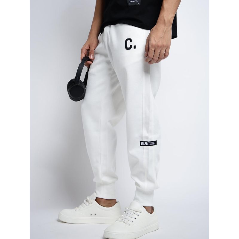 SHOWOFF Mens White Relaxed Fit Joggers (32)