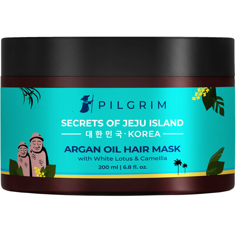 Pilgrim Argan Oil Hair Mask with White Lotus & Camellia: Buy Pilgrim Argan Oil Hair Mask with White Lotus & Camellia Online at Best in India | Nykaa