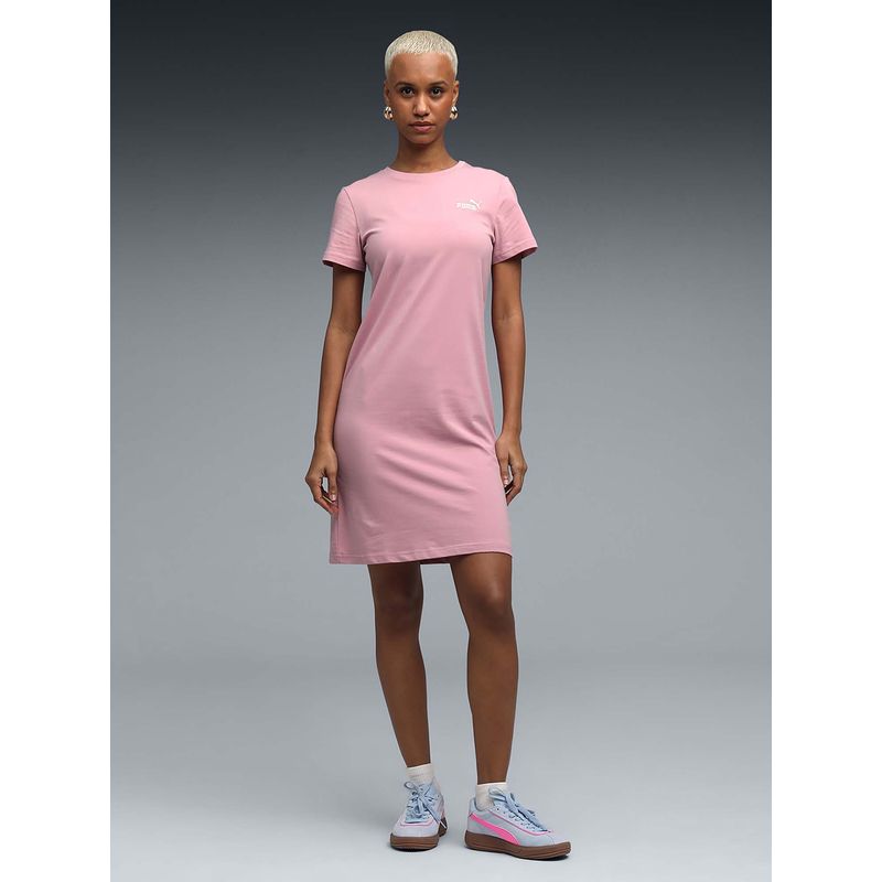 Puma Small No. 1 Logo Women's Slim Fit Pink Dress (L)