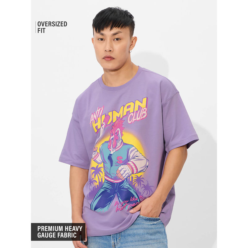 The Souled Store Originals- Anti-Human Oversized T-Shirt (M)