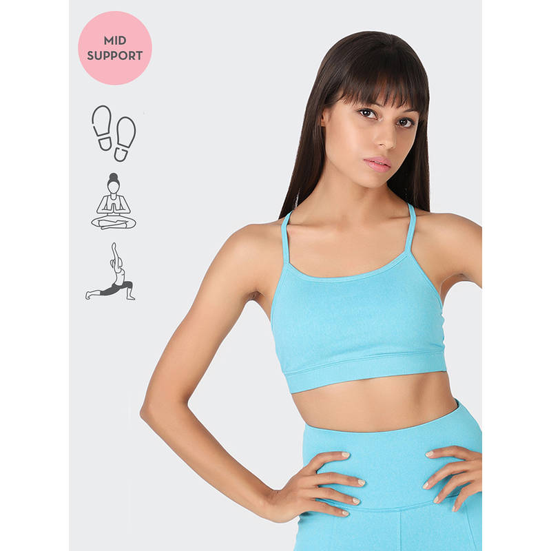 Kica Pool Mid Support Sports Bra - Blue