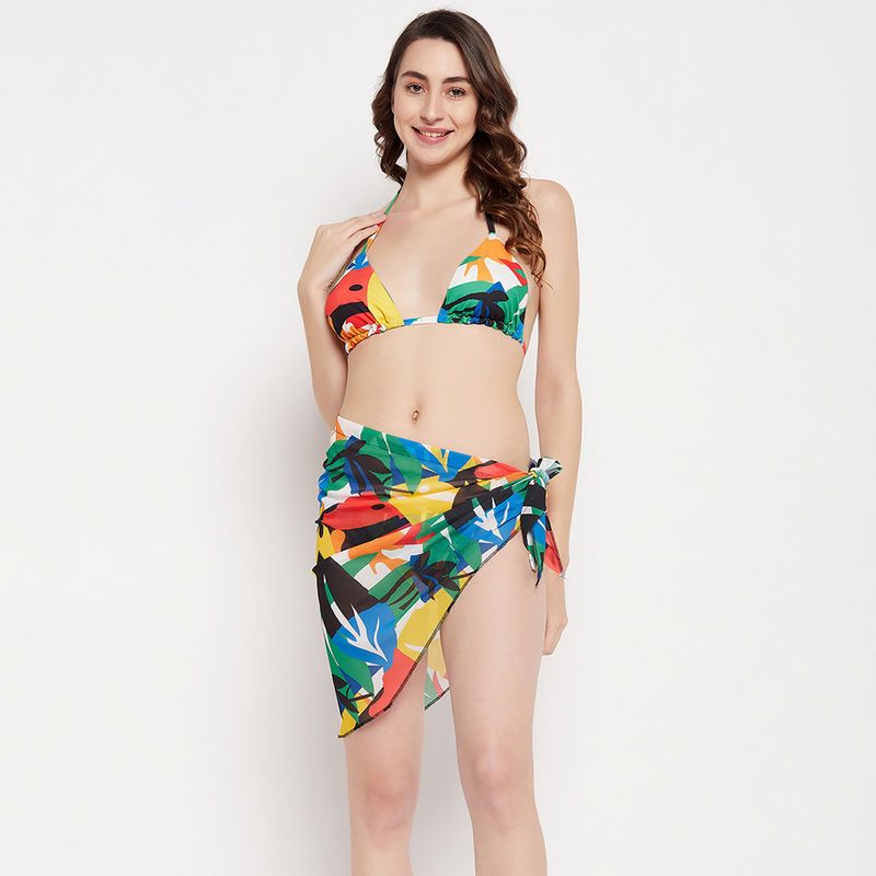 Secrets By ZeroKaata Women Printed Swimwear - Multi-Color (XS)