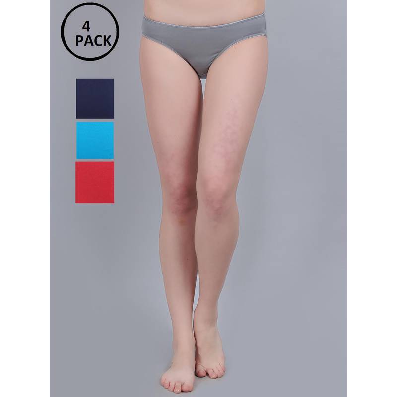 Mod & Shy Women All Day Wear Brief (Pack of 4) (S)