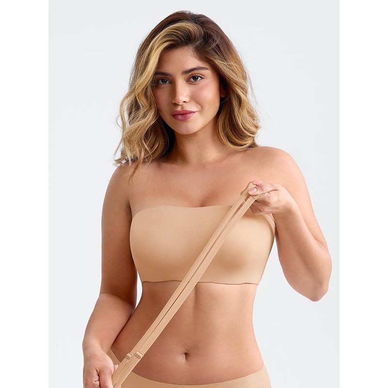 Shop The Edit Strapless Anti Slip Bandeau Bra - Beige (S )
